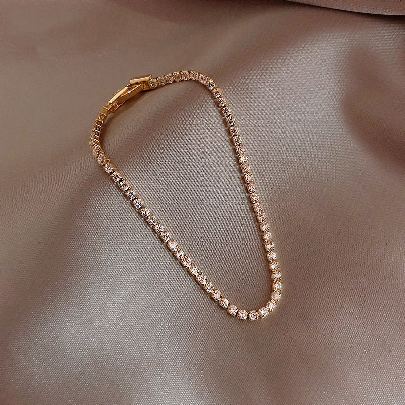 14K Simple Luxury Zircon Bracelet