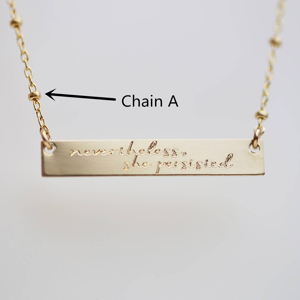 Custom Necklace Bar Necklace Ball Chain Gold Filled Jewelry Letter Choker Pendants Collier Femme Kolye Jewelry Boho Necklace