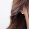 14K Gold Plated  Cute Small Cat Earrings