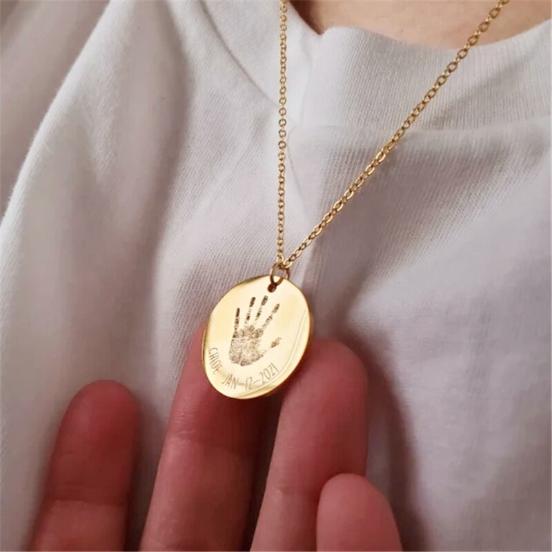 Baby Handprint/Footprint Necklace