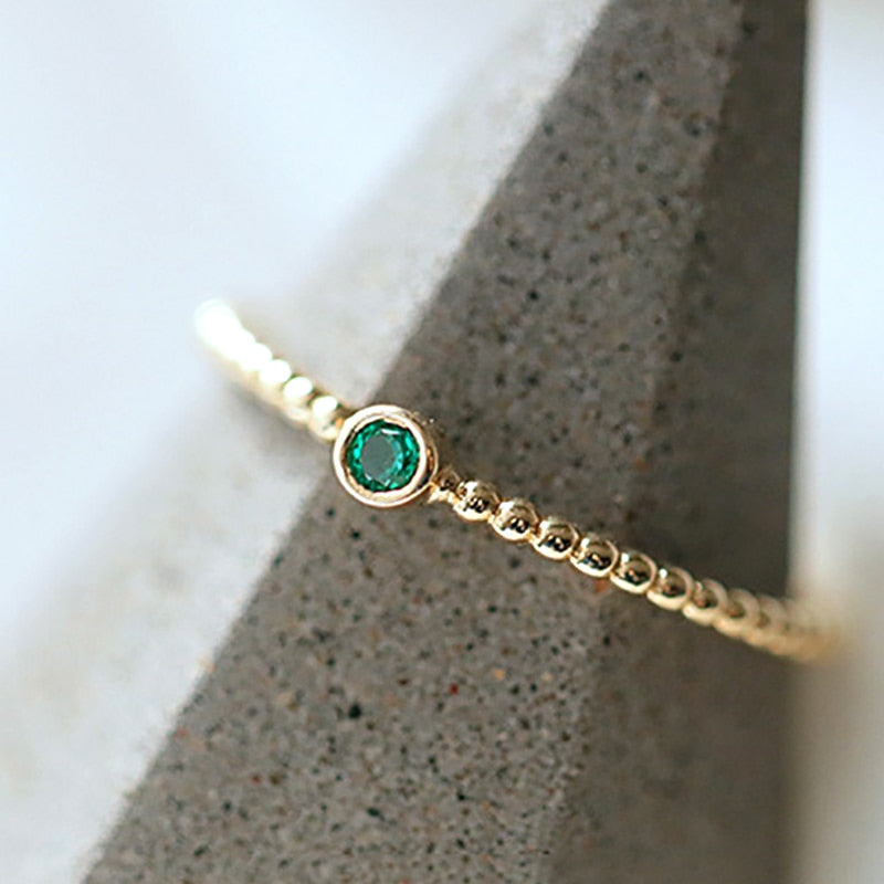 Trendy Fine 14k Real Gold Emerald Opening Rings for Women Adjustable Design High Quality Jewelry Anniversary Weddings Party Gift