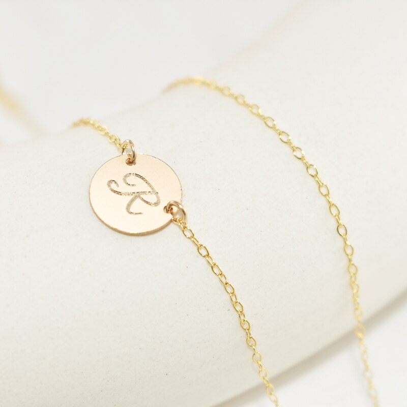 Coin Necklace Handmade Gold Choker Gold Filled Pendant  Boho Collier Femme Letter Necklace Kolye Collares Women Jewelry