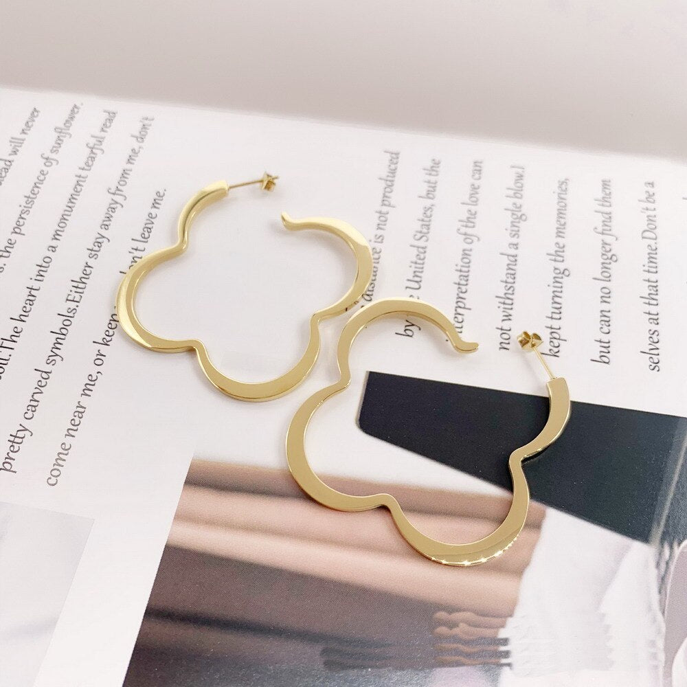 14k Gold Hoops Earings