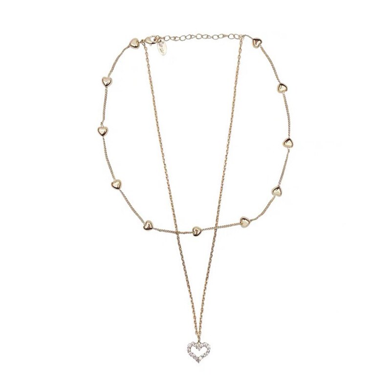 14k Real Gold Double Layer Necklace