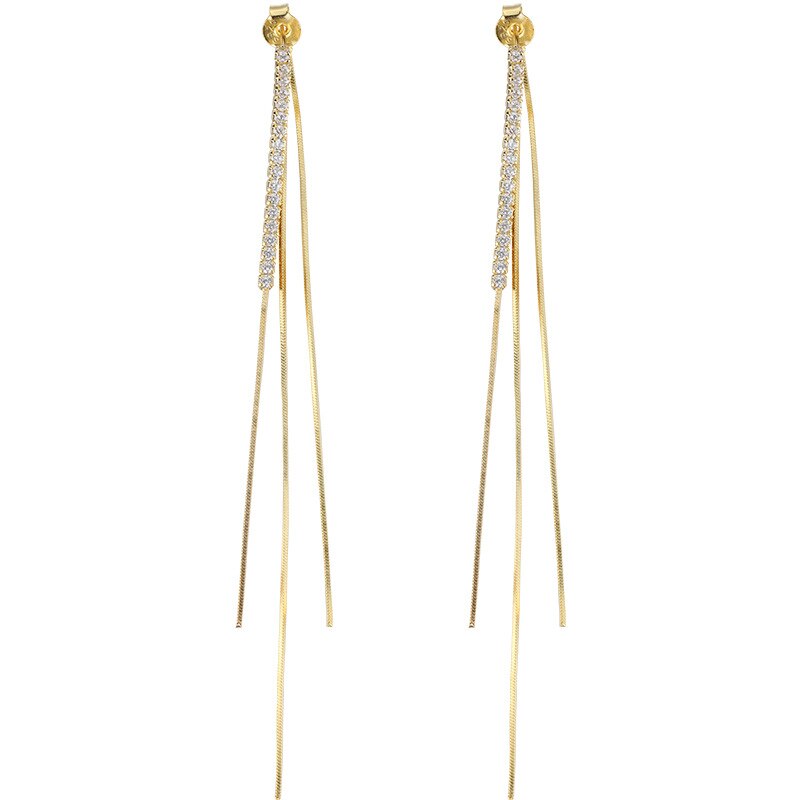 14K Gold Long Earring